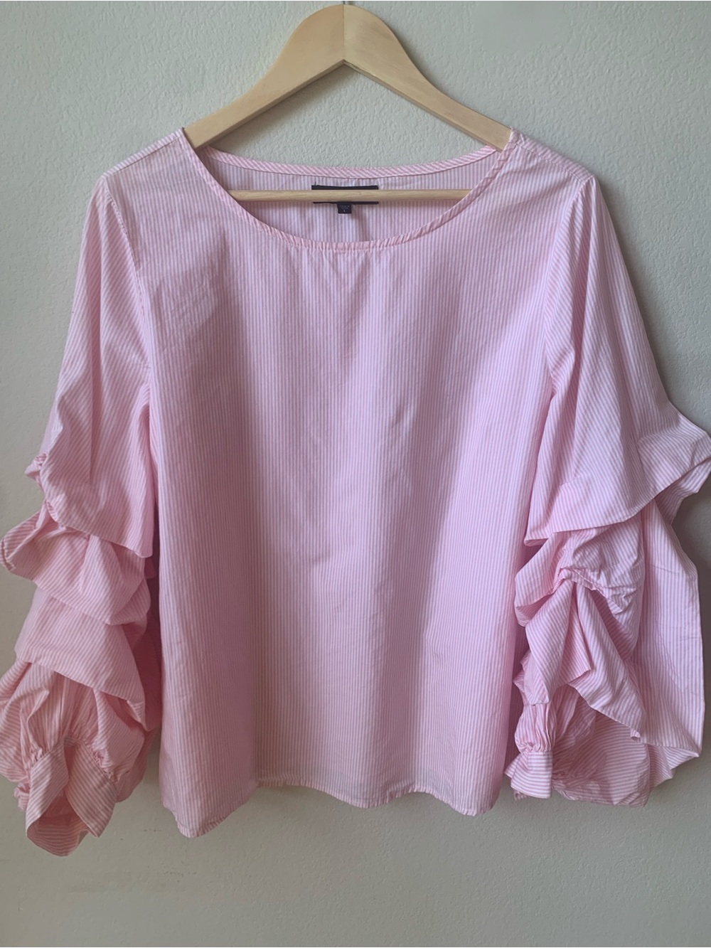 Sanctuary Light Pink Ruffle Sleeve Blouse